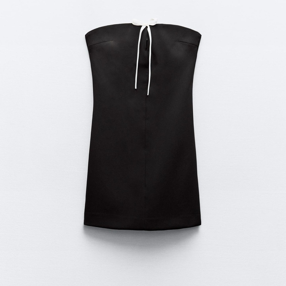 🖤NWT - ZARA BLACK MINI CONTRAST DRESS 🖤